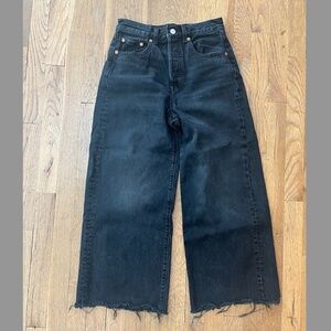 Levi's High Water Wide Leg Jeans - Black -